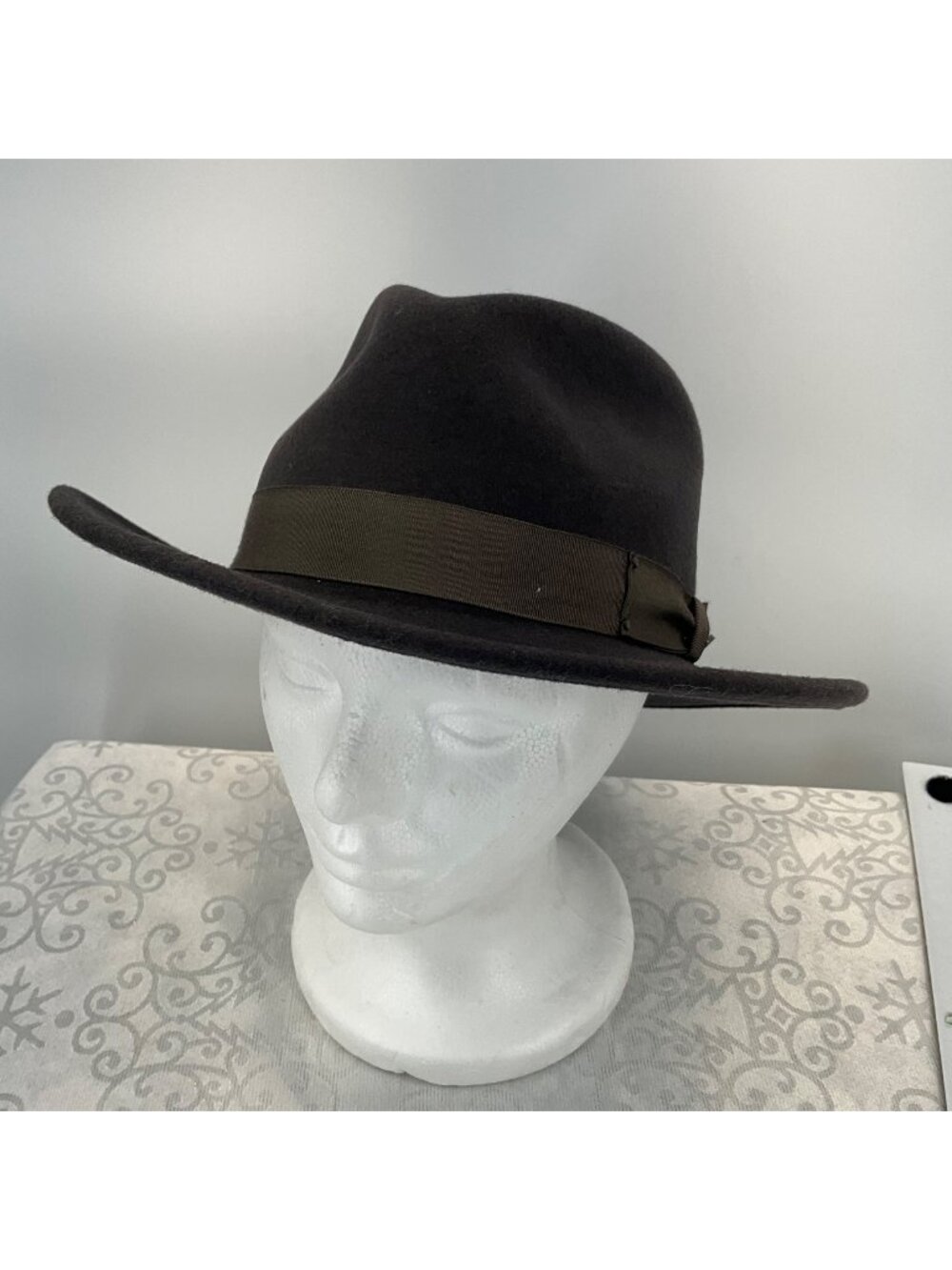 Bailey Of Hollywood Curtis Fur Felt Fedora Hat Gray/Brown Size‎ Small